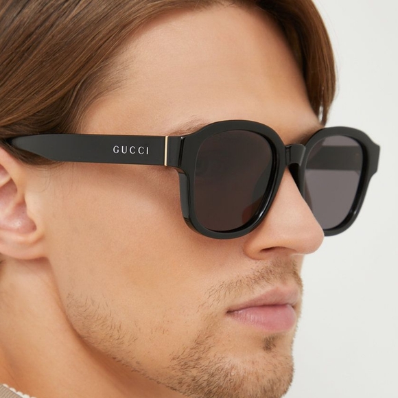 NEW GUCCI UNISEX SUNGLASSES GG1140SK 001 BLACK GUCCI EYEWEAR - Picture 4 of 11